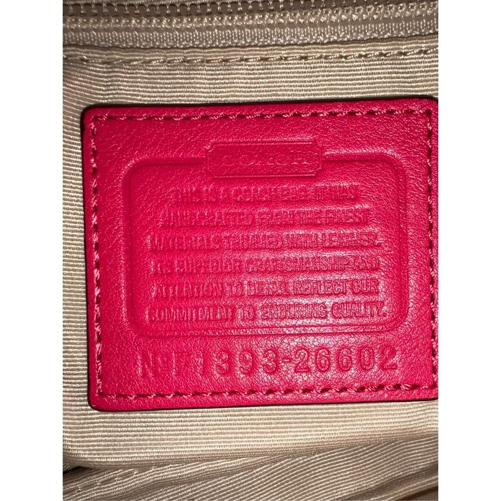 Coach Hobo Handbag Canvas Khaki/Fuchsia Pink Leather In New Condition - Picture 9 of 9